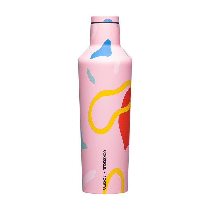 Botella de agua Térmica 475ml Poketo Pink Party Corkcicle